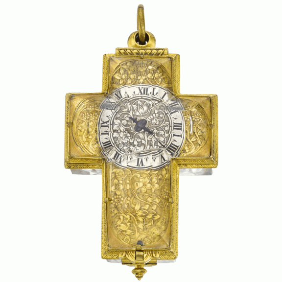 Swiss verge pendant watch in the shape of a crucifix Circa 1650