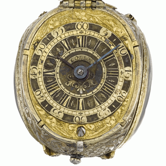 Swiss silver-gilt pendant watch in the shape of a tulip Circa 1640/1730 Swiss silver-gilt pendant watch in the shape of a tulip Circa 1640/1730