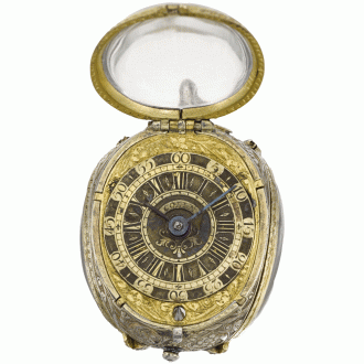 Swiss silver-gilt pendant watch in the shape of a tulip Circa 1640/1730