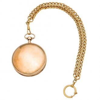 French 18 carat yellow gold verge pocket watch Circa 1800