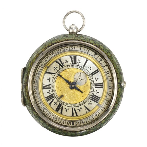 Italian silver pair cased astronomical pocket watch Circa 1680