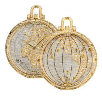 Unique Swiss gold and diamond-set dress watch Circa 1986