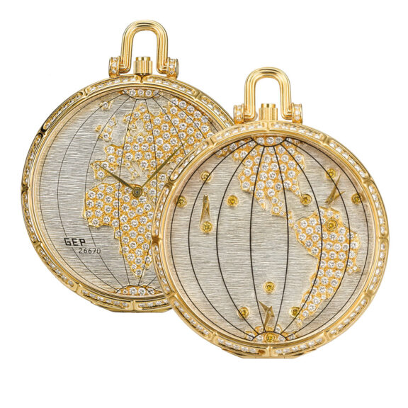 Unique Swiss gold and diamond-set dress watch Circa 1986