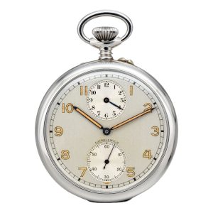 Swiss stainless steel keyless watch with alarm Circa 1920