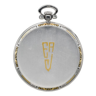 Swiss platinum keyless open faced lever watch Circa 1925 