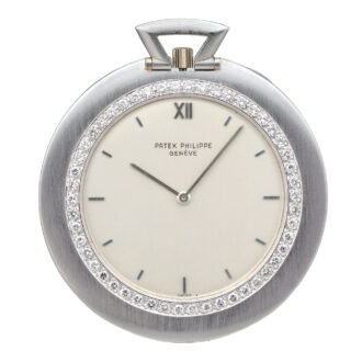 Swiss white gold and diamond-set lever watch Circa 1971