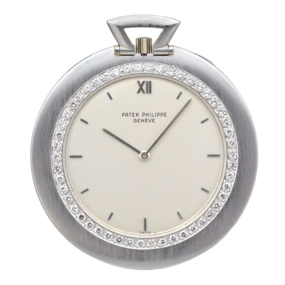 Swiss white gold and diamond-set lever watch Circa 1971