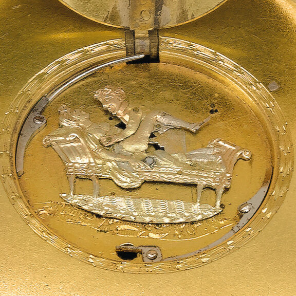 Swiss quarter repeater with erotic automaton Circa 1790 Swiss quarter repeater with erotic automaton Circa 1790