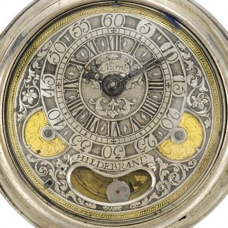 German pair cased verge watch with mock pendulum Circa 1705