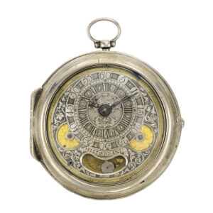 German pair cased verge watch with mock pendulum Circa 1705