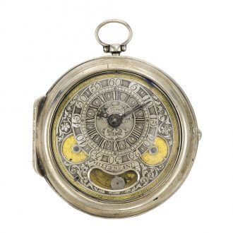 German pair cased verge watch with mock pendulum Circa 1705