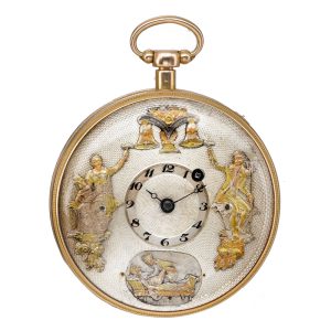 Swiss repeating jacquemart with erotic automaton Circa 1790