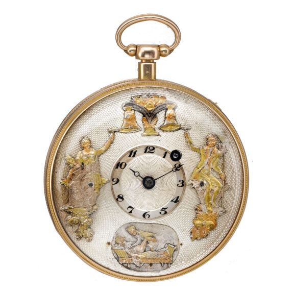 Swiss repeating jacquemart with erotic automaton Circa 1790