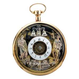 Swiss skeletonized quarter repeating jacquemart Circa 1790
