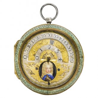 German silver pair cased wandering hour verge Circa 1720