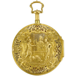 Swiss gold triple-cased quarter repeating verge watch Circa 1750