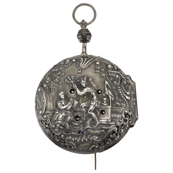 German silver repoussé repeating coach watch Circa 1750 German silver repoussé repeating coach watch Circa 1750