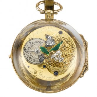 French gold enamel watch with matching chatelaine Circa 1750 French gold enamel watch with matching chatelaine Circa 1750