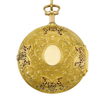 English gold repeating pair cased verge pocket watch Circa 1725