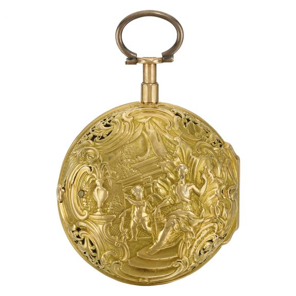 German repoussé pair cased repeating pocket watch Circa 1750