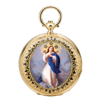 Swiss gold and enamel hunting cased watch Circa 1860