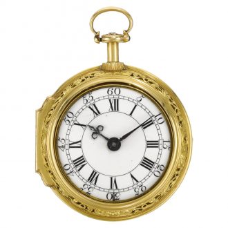 English half-quarter repeating pair cased verge watch Circa 1760