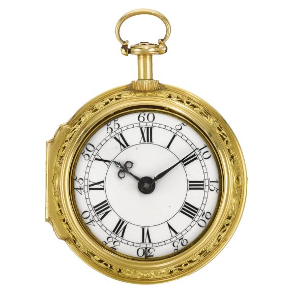 English half-quarter repeating pair cased verge watch Circa 1760