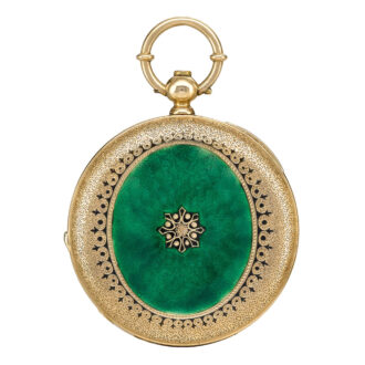 Swiss gold and enamel hunting cased watch Circa 1880