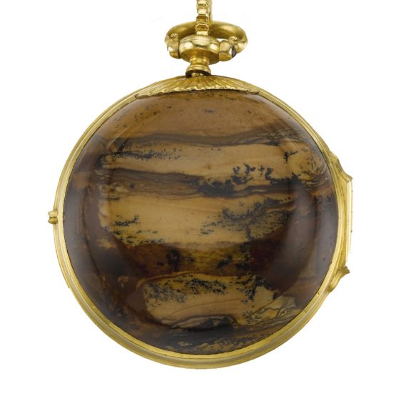 English gold agate watch with matching chatelaine Circa 1760 English gold agate watch with matching chatelaine Circa 1760