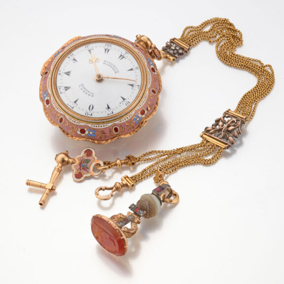 Markwick Markham gold enamel triple cased verge Circa 1813 Markwick Markham gold enamel triple cased verge Circa 1813