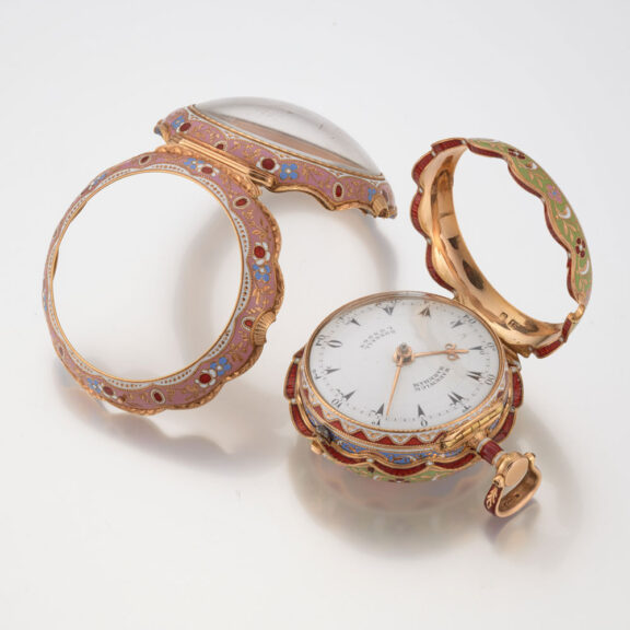 Markwick Markham gold enamel triple cased verge Circa 1813 Markwick Markham gold enamel triple cased verge Circa 1813