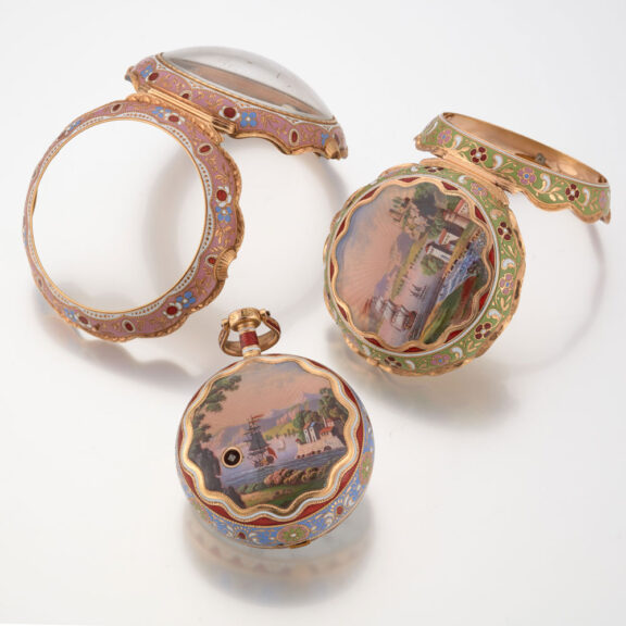 Markwick Markham gold enamel triple cased verge Circa 1813 Markwick Markham gold enamel triple cased verge Circa 1813