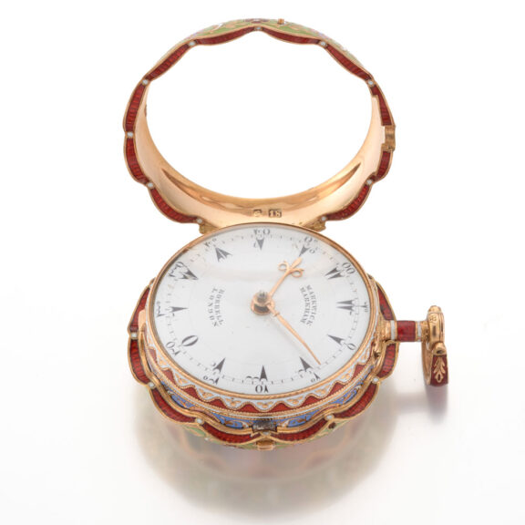 Markwick Markham gold enamel triple cased verge Circa 1813 Markwick Markham gold enamel triple cased verge Circa 1813