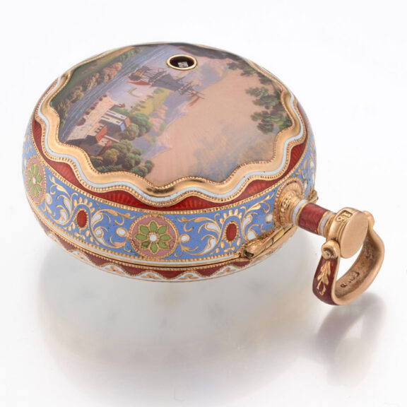 Markwick Markham gold enamel triple cased verge Circa 1813 Markwick Markham gold enamel triple cased verge Circa 1813