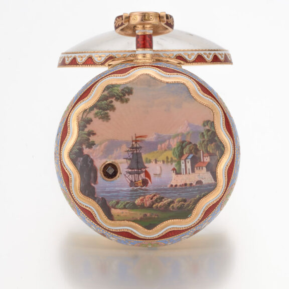 Markwick Markham gold enamel triple cased verge Circa 1813 Markwick Markham gold enamel triple cased verge Circa 1813