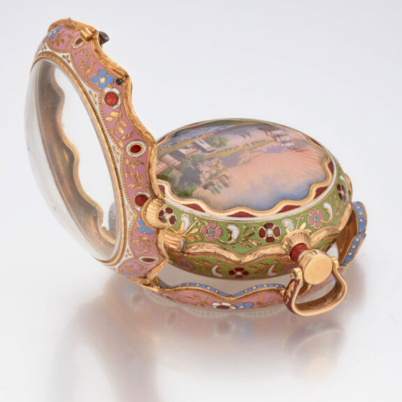 Markwick Markham gold enamel triple cased verge Circa 1813 Markwick Markham gold enamel triple cased verge Circa 1813