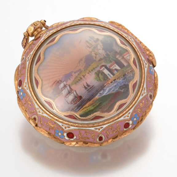 Markwick Markham gold enamel triple cased verge Circa 1813 Markwick Markham gold enamel triple cased verge Circa 1813