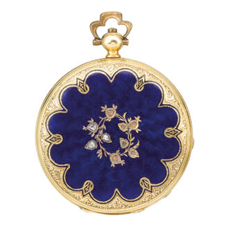 Swiss gold and enamel hunting cased watch Circa 1780