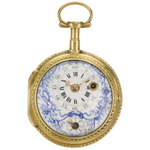French double dialled verge pocket watch with calendar Circa 1775