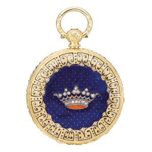 Swiss gold and enamel hunting cased watch Circa 1860