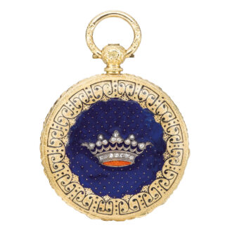 Swiss gold and enamel hunting cased watch Circa 1860