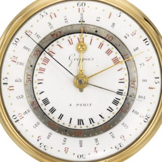 Rare French gold pocket watch with equation of time Circa 1755