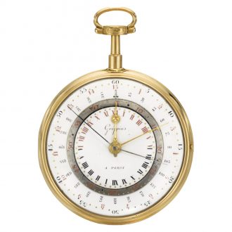 Rare French gold pocket watch with equation of time Circa 1755