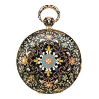 Swiss gold and enamel hunting cased watch Circa 1830
