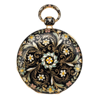 Swiss gold and enamel hunting cased watch Circa 1830