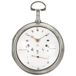 Rare English silver pair cased pocket chronometer Circa 1797