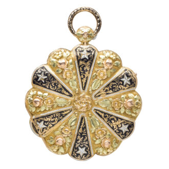 Swiss gold quarter repeating scalloped watch Circa 1830