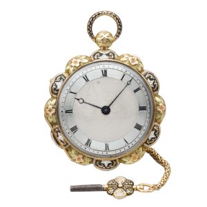 Swiss gold quarter repeating scalloped watch Circa 1830