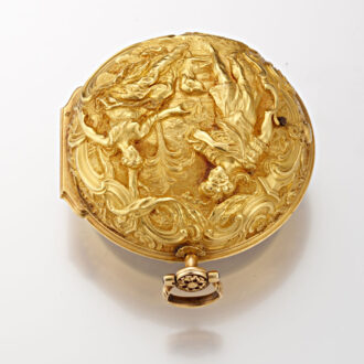 An English verge with date in 20K repousse pair cases Circa 1765