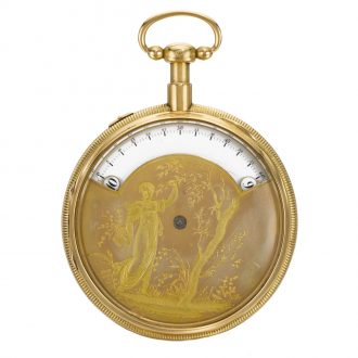 Swiss quarter repeating watch with wandering hours Circa 1800
